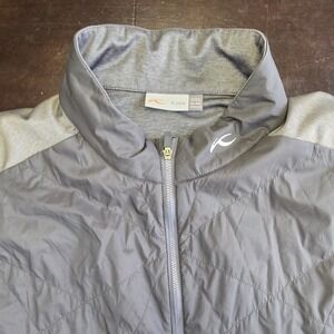 Kjus Men Retention Vest Grey Quilted Hybrid Golf Full Zip Jacket MG40-D00 2XL